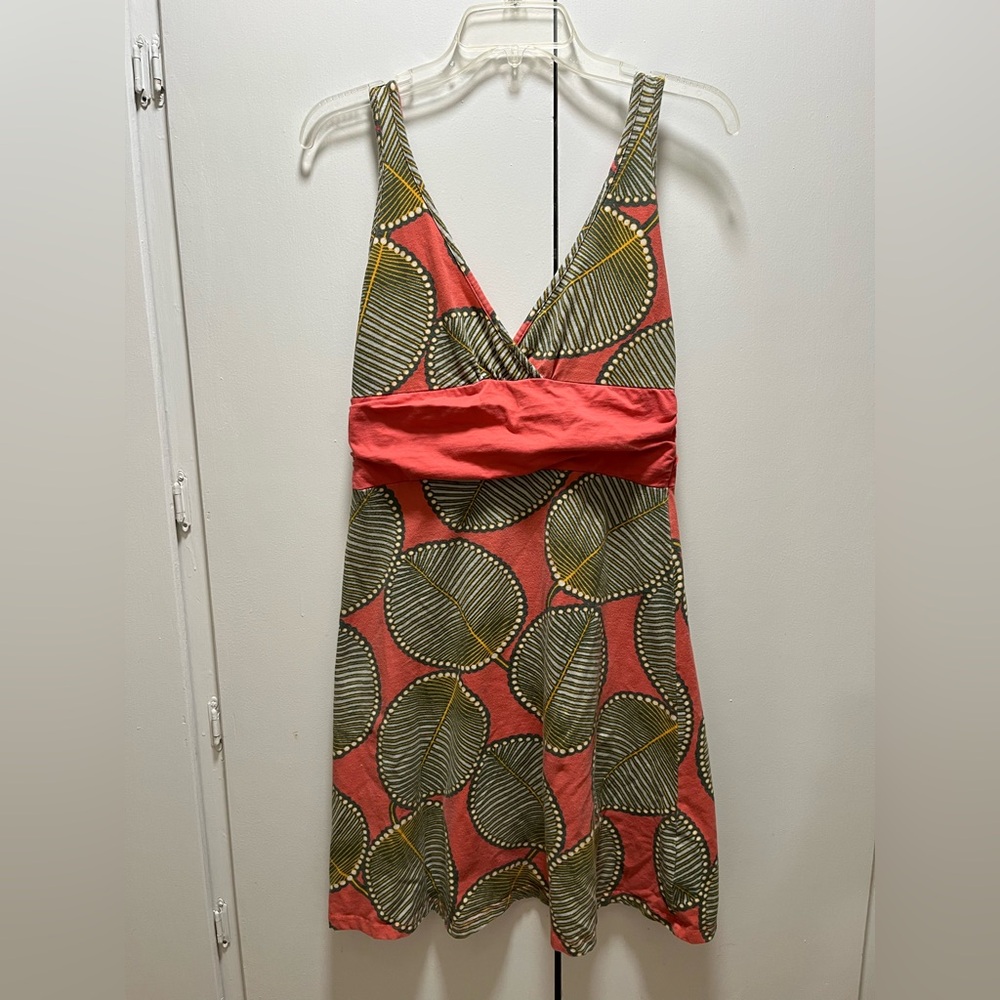 Patagonia Multicolor Patterned Dress with Orange Accent. Medium.